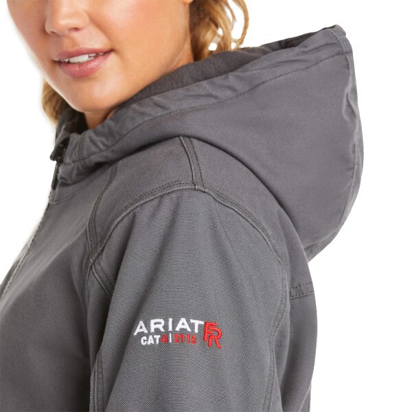 Women's Ariat FR DuraLight Stretch Canvas Jacket in Iron Gray